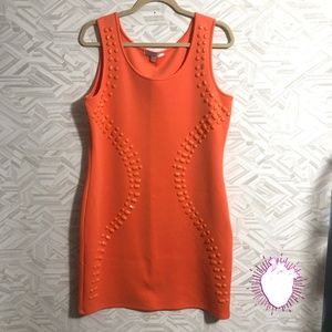 Romeo & Juliet Couture Coral Beaded Scuba Dress